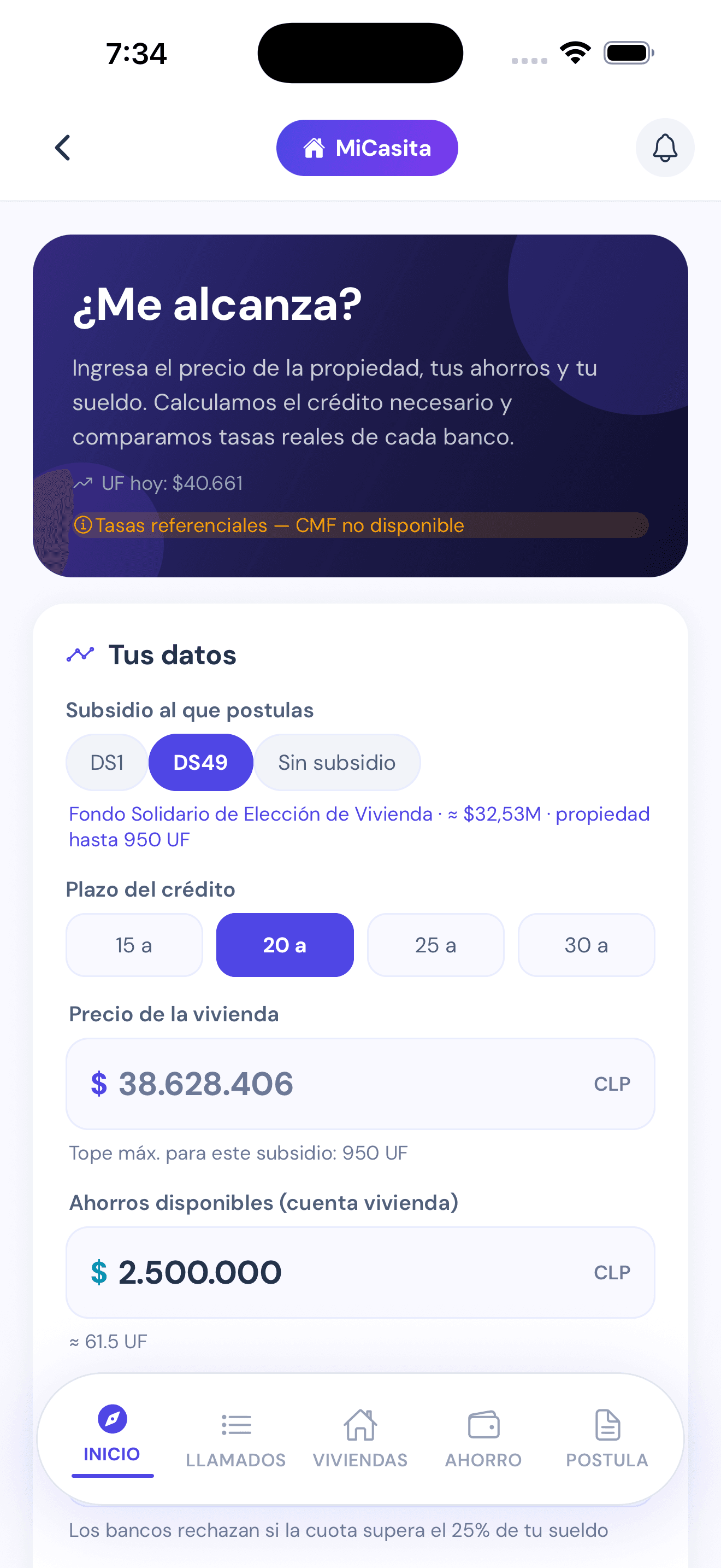 Calculadora ¿Me alcanza?